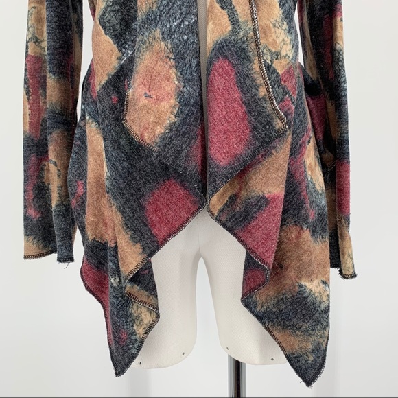 Alberto Makali Blue Tie Front Waterfall Cardigan - Picture 4 of 8